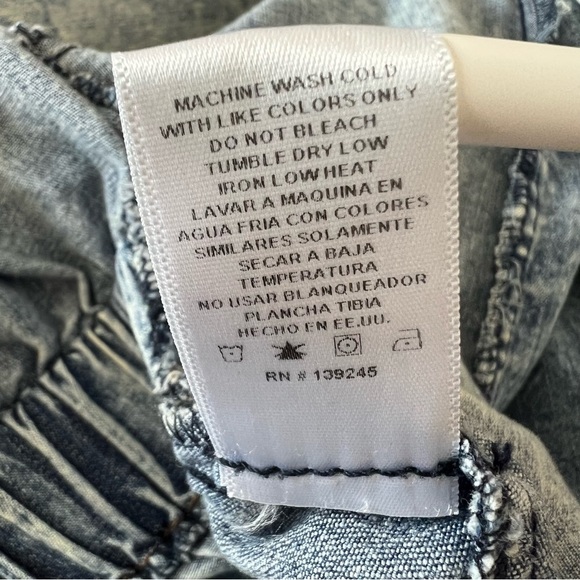 Vibrant M.i.u Hooded Acid Wash Denim Lightweight Jacket - Picture 13 of 13